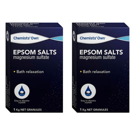 Chemists' Own Epsom Salts 1kg Pack of 2
