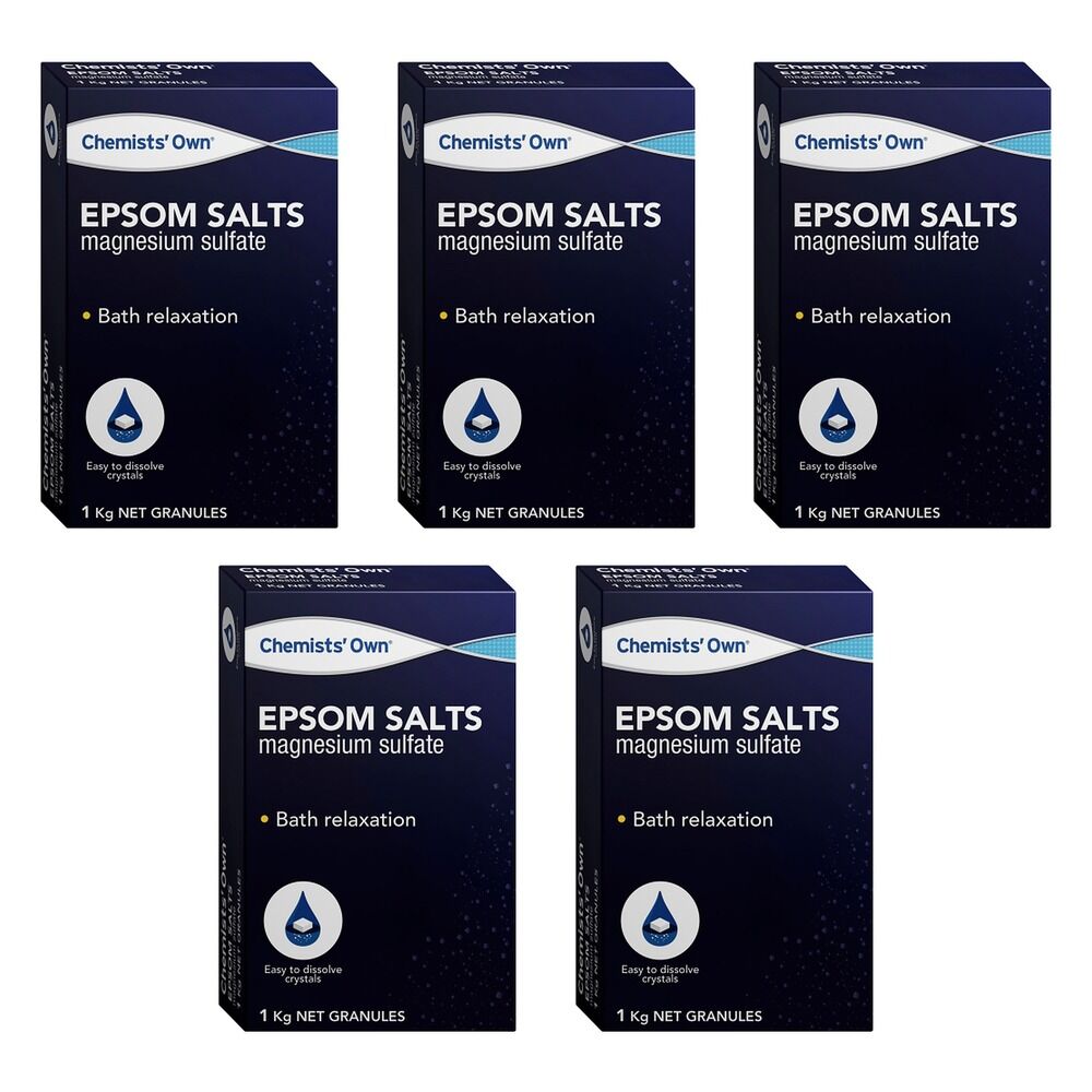 Chemists' Own Epsom Salts 1kg Pack of 5