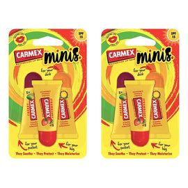 Carmex Minis Lip Balm Tubes SPF 15 3 x 5g Pack of 2
