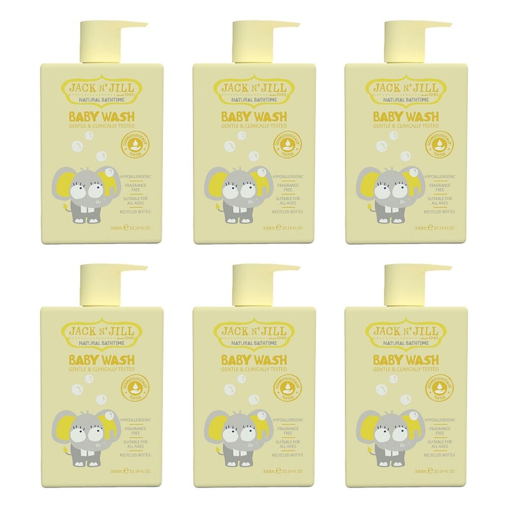 Jack N' Jill Natural Bathtime Baby Wash 300mL Pack of 6