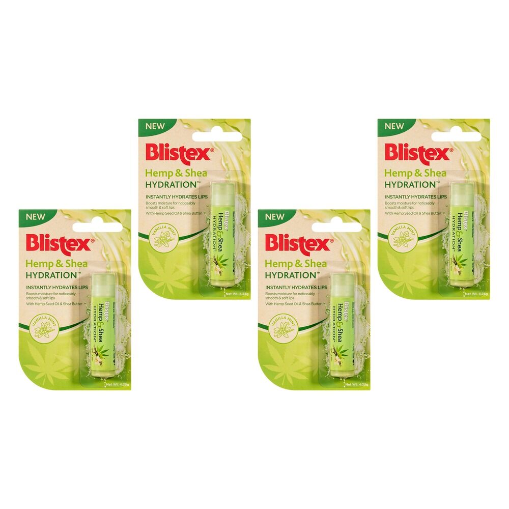 Blistex Hemp & Shea Hydration 4.25g Pack of 4