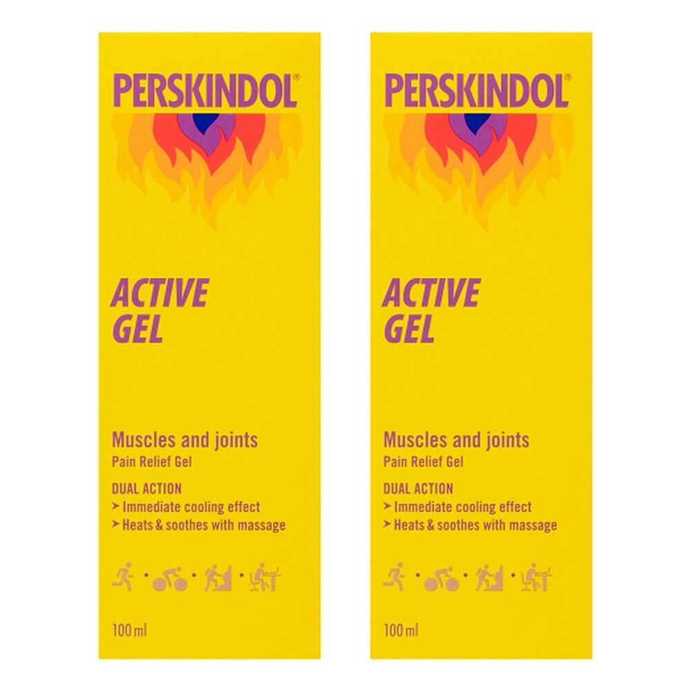 Perskindol Active Gel Muscle & Joint Pain Relief 100mL Pack of 2