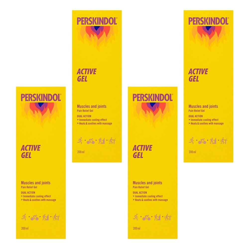 Perskindol Active Gel 200mL Pack of 4