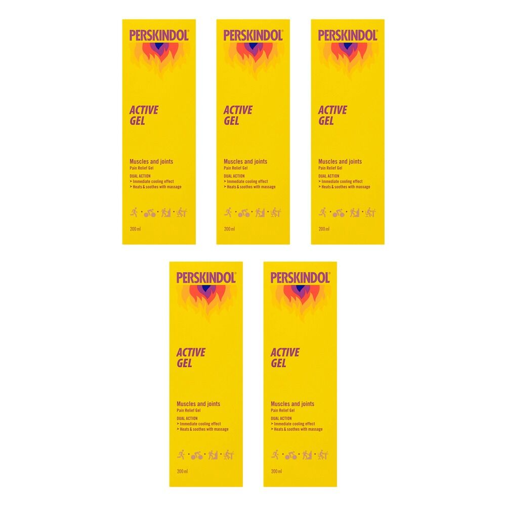 Perskindol Active Gel 200mL Pack of 5