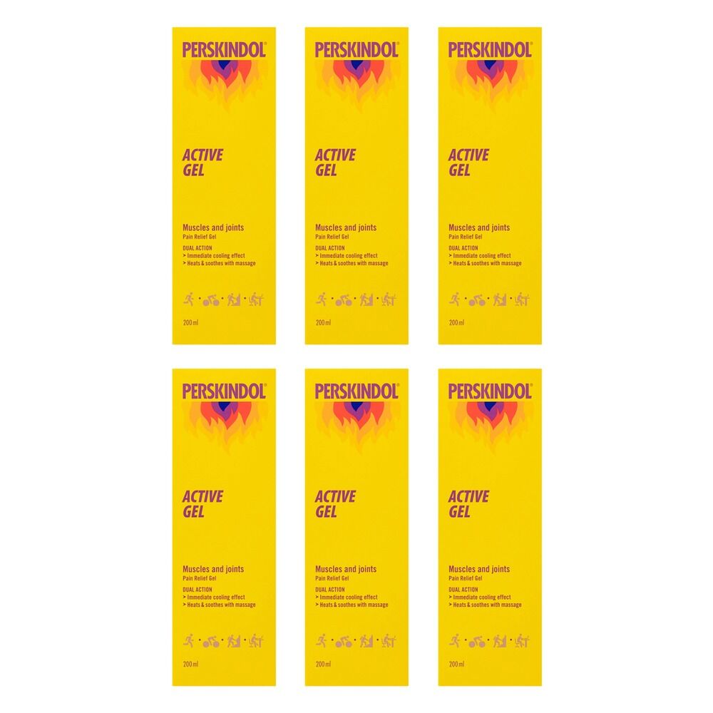 Perskindol Active Gel 200mL Pack of 6