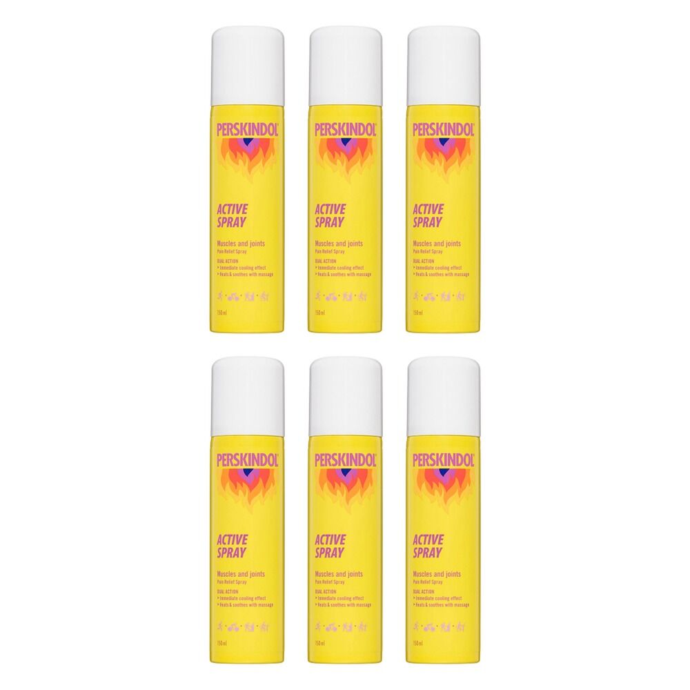 Perskindol Active Pain Relief Spray for Muscles and Joints 150mL Pack of 6