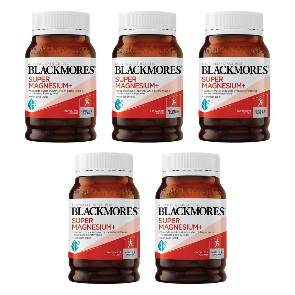Blackmores Super Magnesium+ 200 Tablets Pack of 5