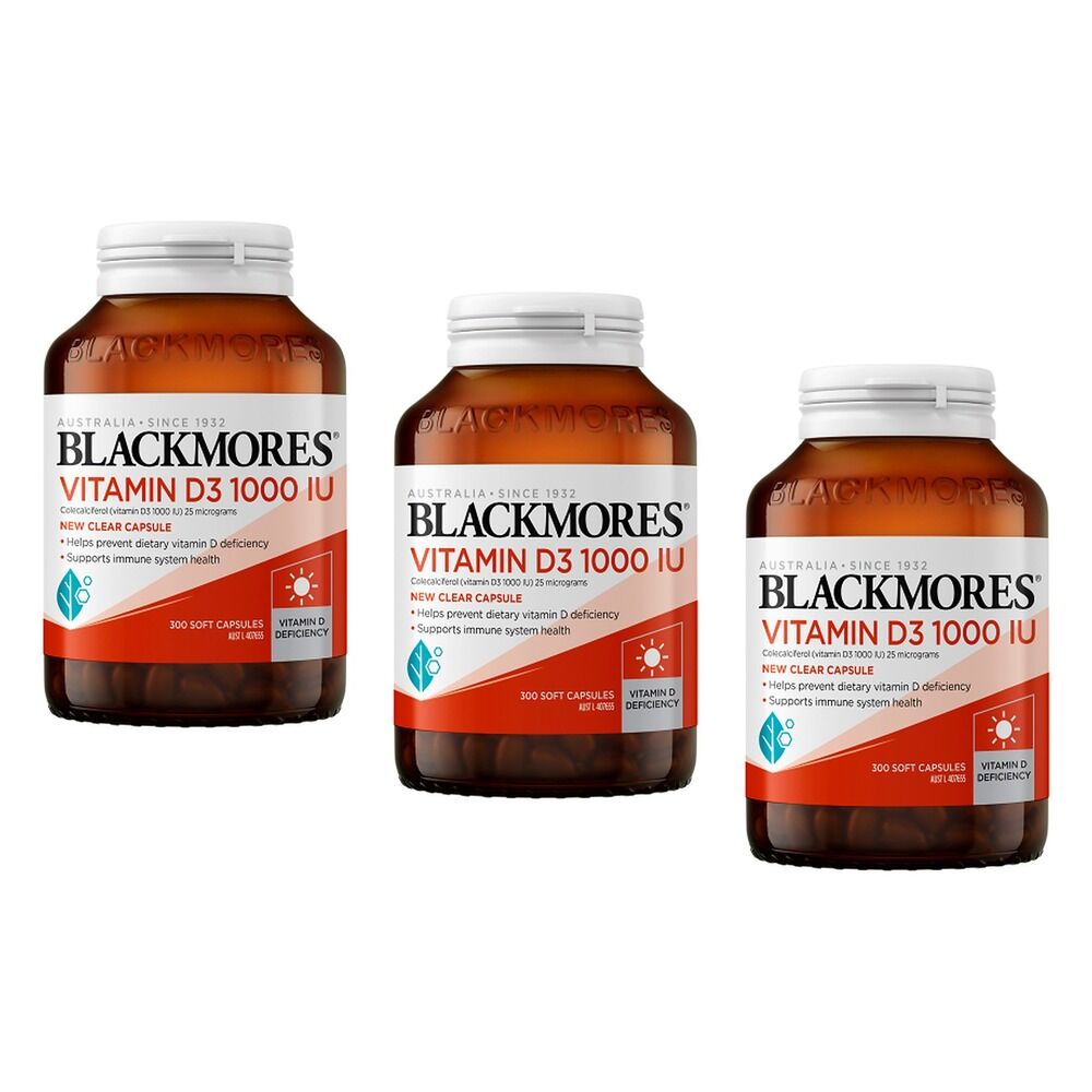 Blackmores Vitamin D3 1000IU 300 Capsules Pack of 3