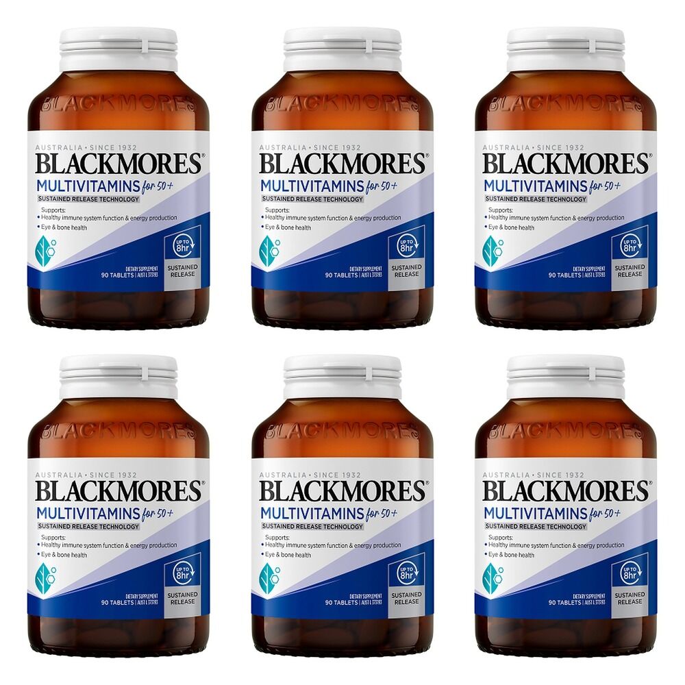 Blackmores Multivitamins for 50+ 90 Tablets Pack of 6