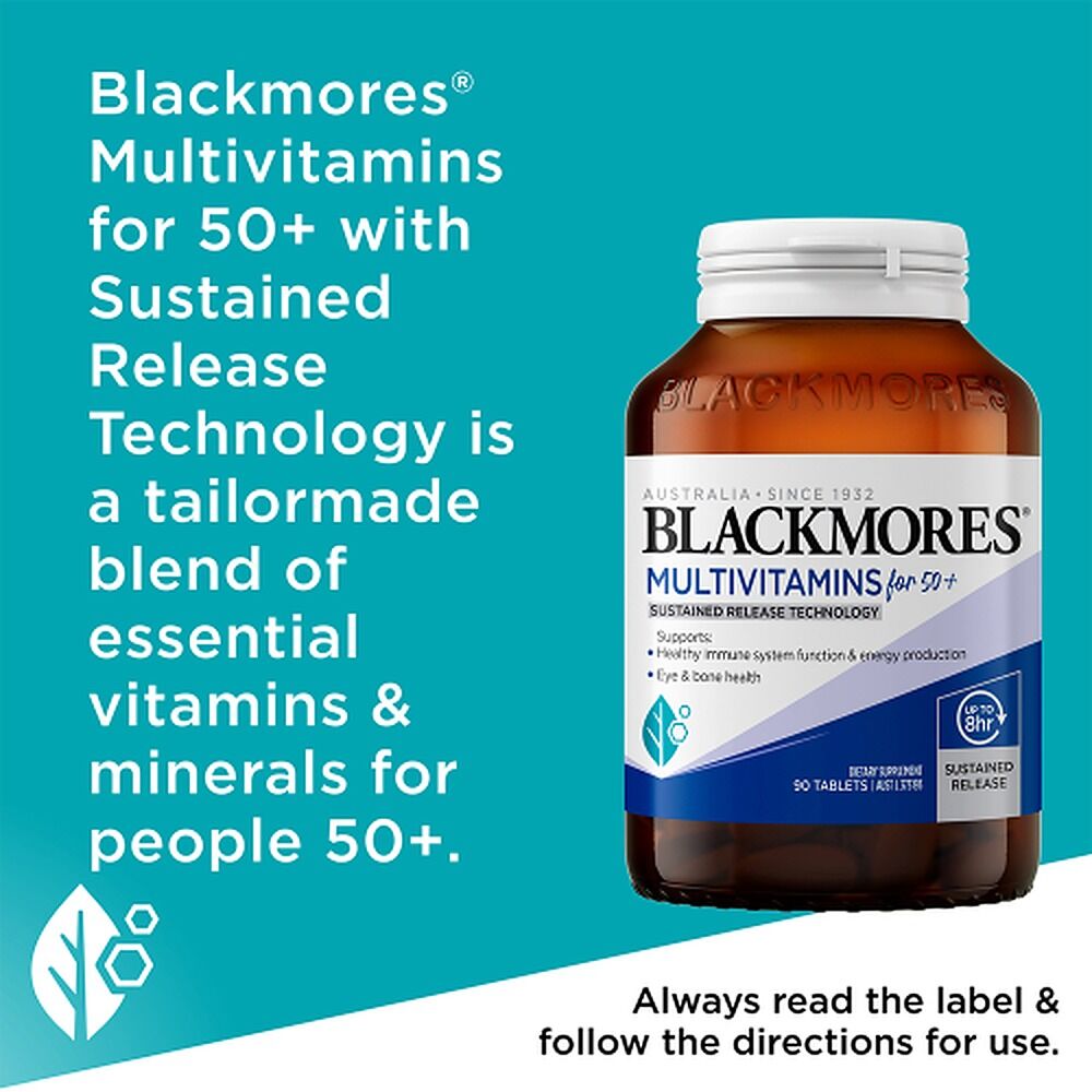 Blackmores Multivitamins for 50+ 90 Tablets