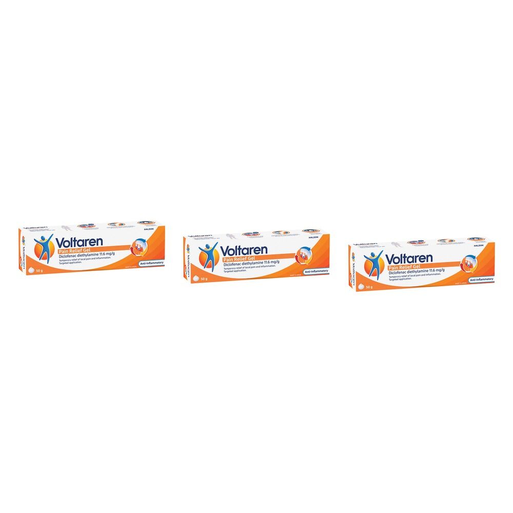Voltaren Pain Relief Gel 50g Pack of 3