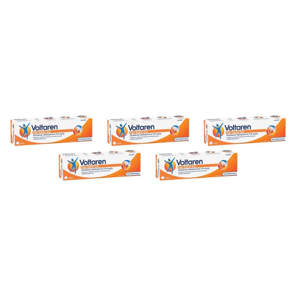 Voltaren Pain Relief Gel 50g Pack of 5