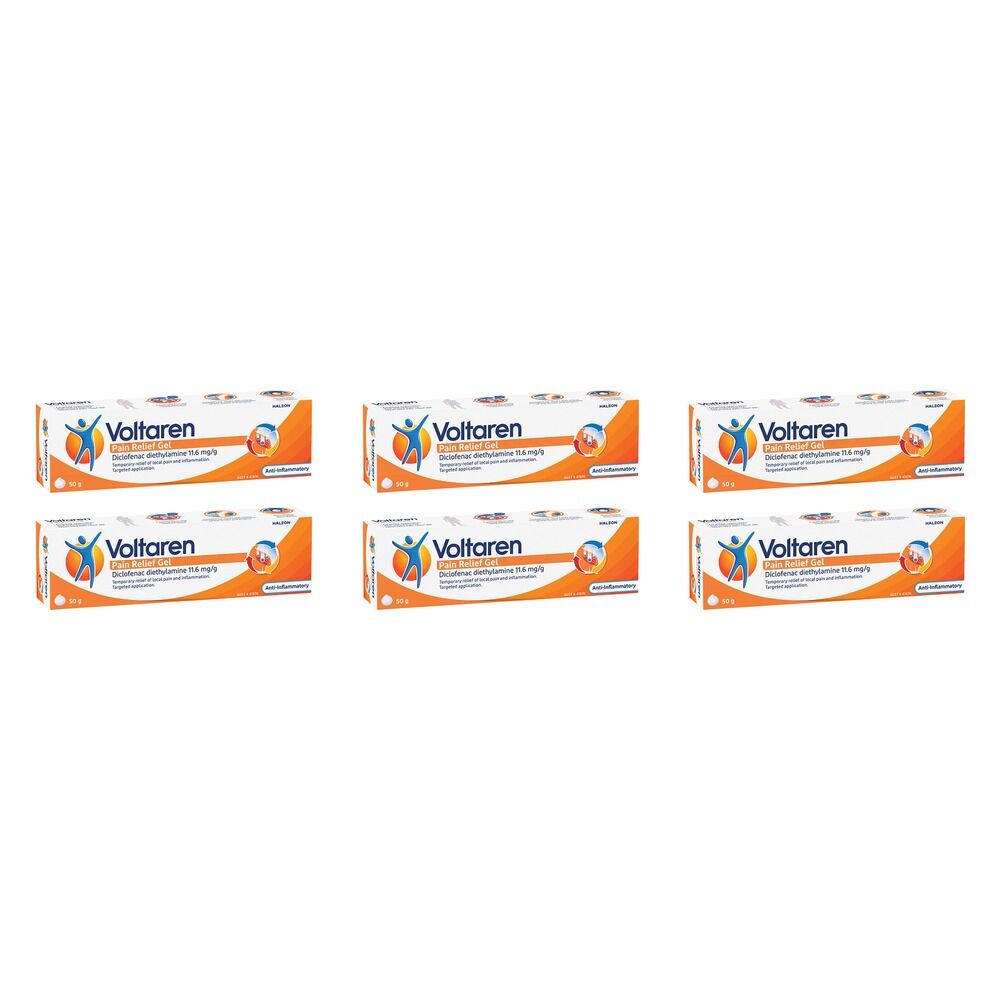 Voltaren Pain Relief Gel 50g Pack of 6