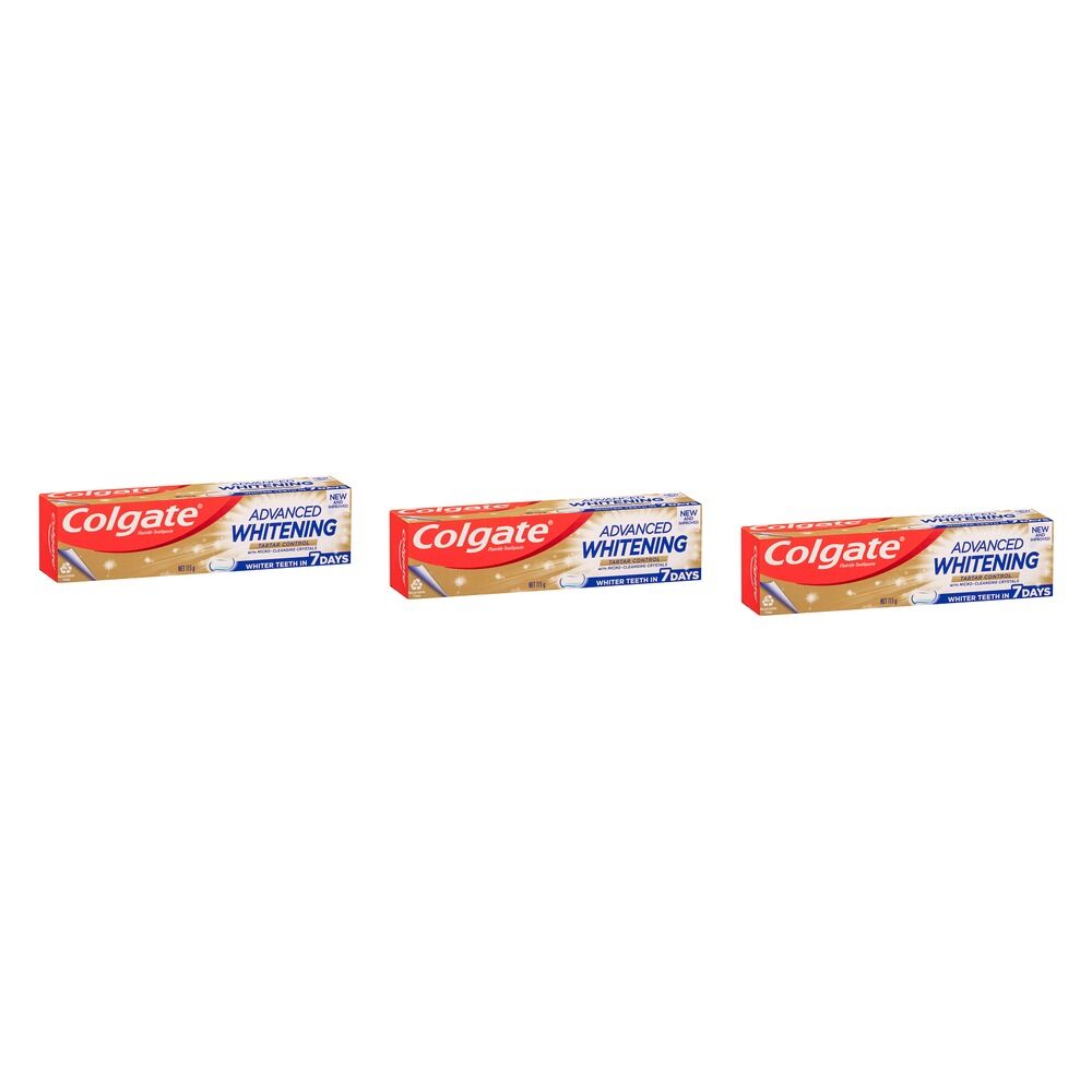 Colgate Advanced Whitening Tartar Control Toothpaste 115g Pack of 3
