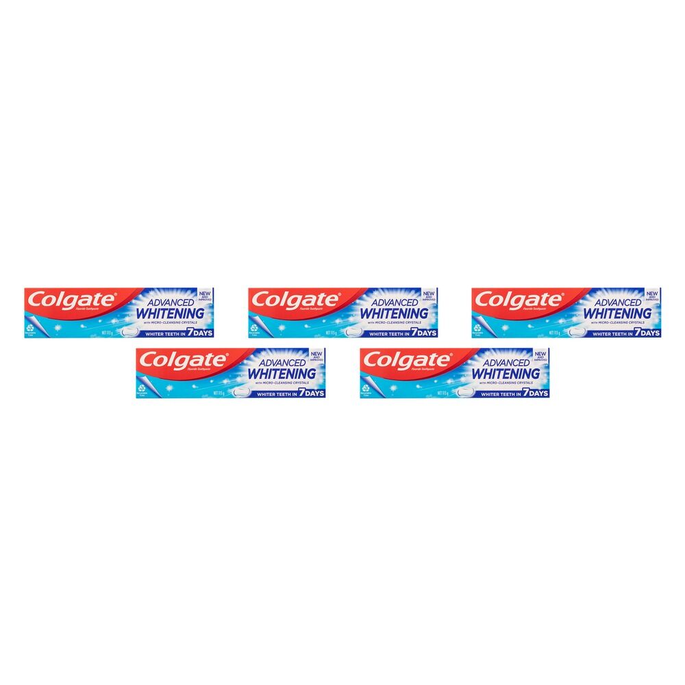 Colgate Advanced Whitening Toothpaste 115g Pack of 5