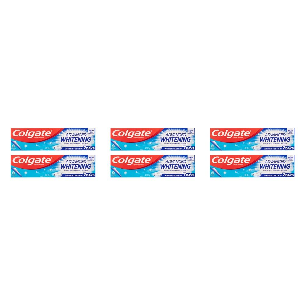 Colgate Advanced Whitening Toothpaste 115g Pack of 6