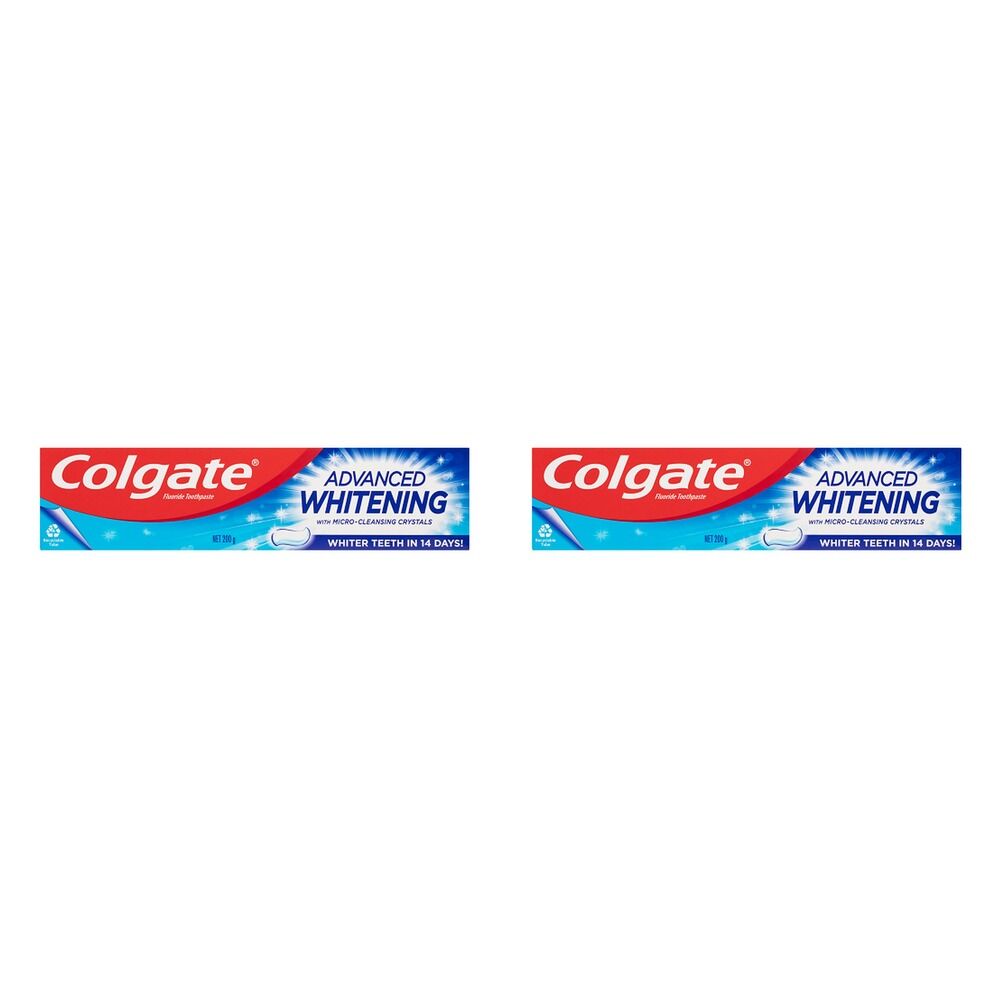 Colgate Advanced Whitening Toothpaste With Micro-Cleansing Crystals Pack of 2