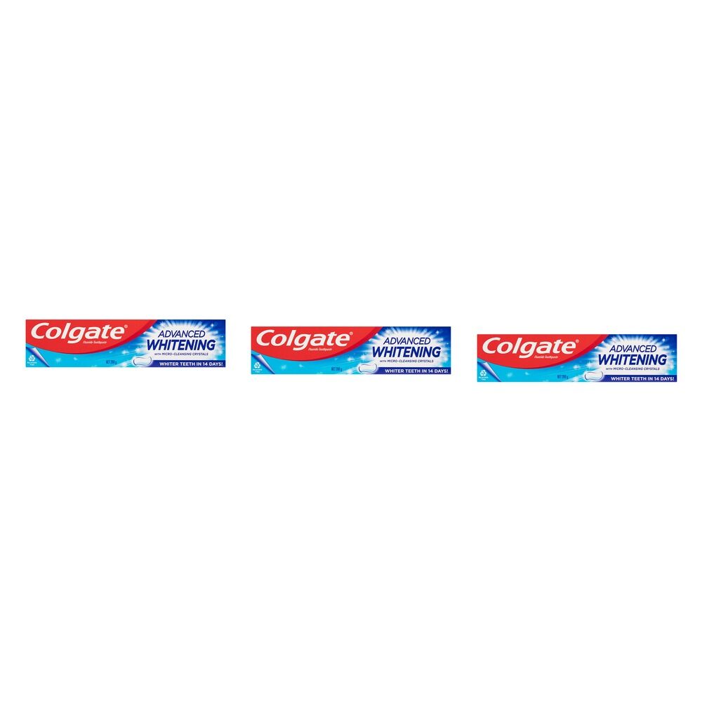 Colgate Advanced Whitening Toothpaste With Micro-Cleansing Crystals Pack of 3