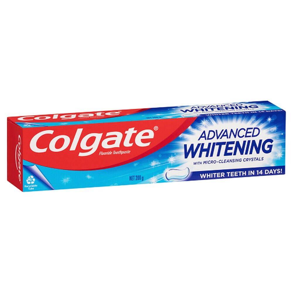 Colgate Advanced Whitening Toothpaste With Micro-Cleansing Crystals 200g