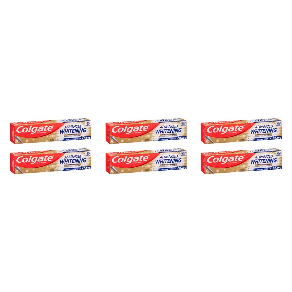 Colgate Advanced Whitening Tartar Control Toothpaste 200g Pack of 6