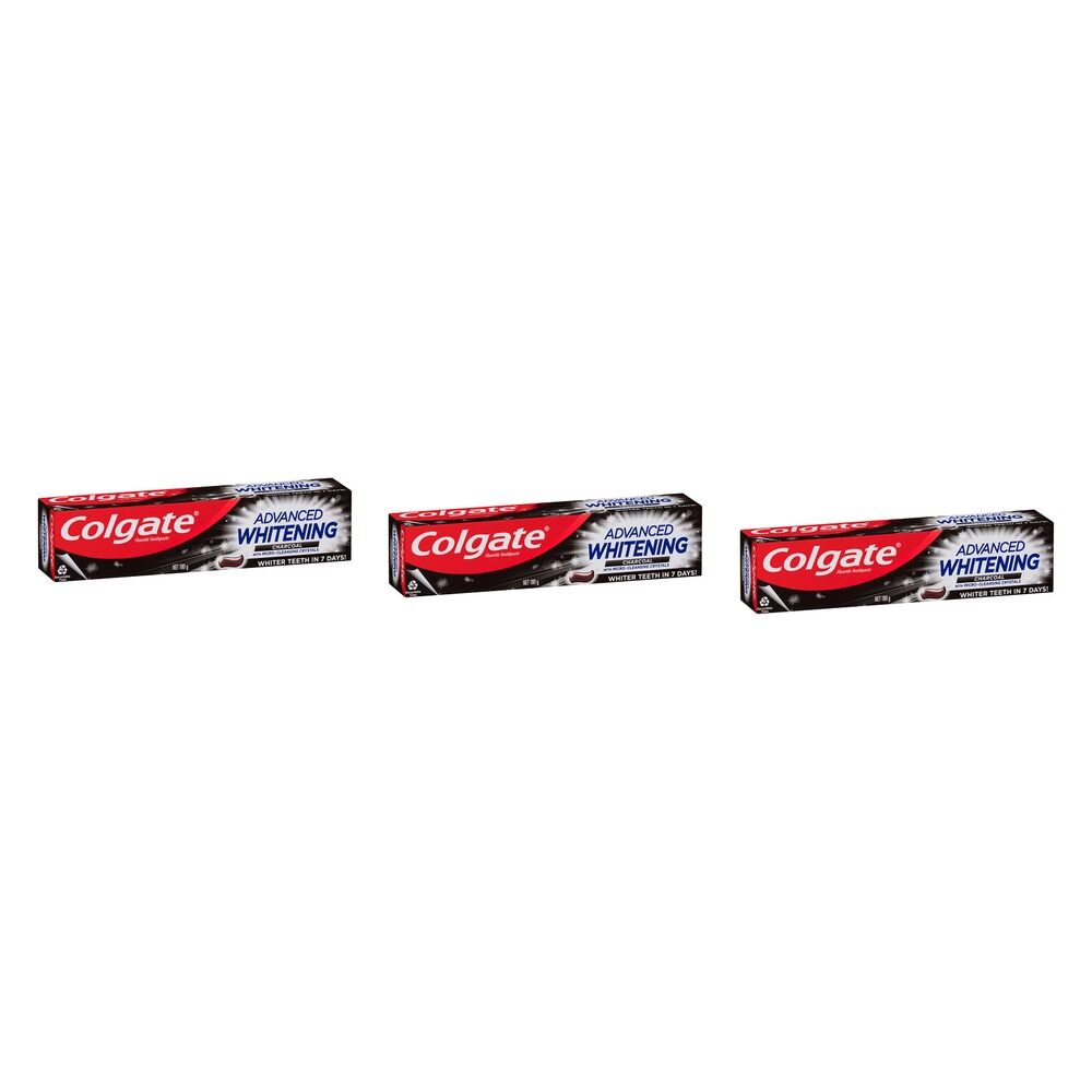 Colgate Advanced Whitening Charcoal Toothpaste 180g Pack of 3
