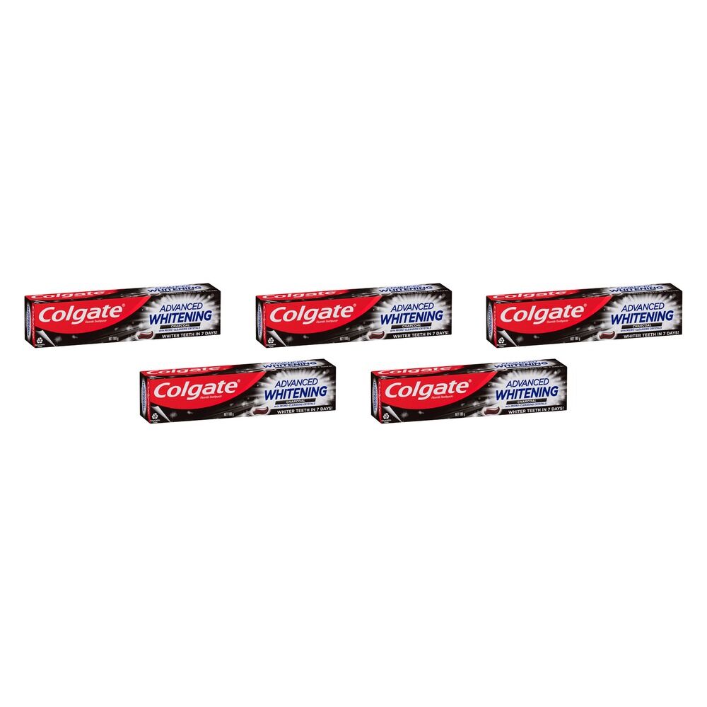 Colgate Advanced Whitening Charcoal Toothpaste 180g Pack of 5