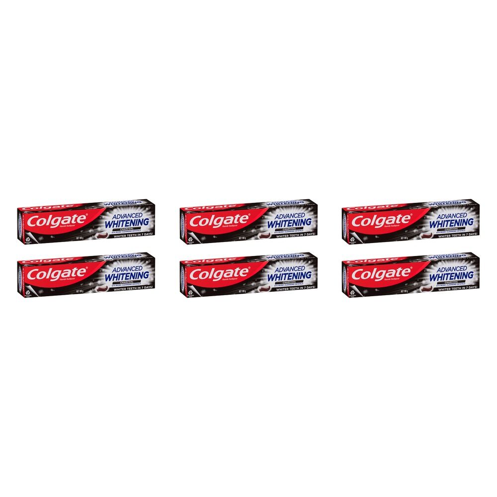 Colgate Advanced Whitening Charcoal Toothpaste 180g Pack of 6