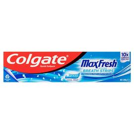 Colgate Max Fresh Cool Mint Toothpaste with Mini Breath Strips 200g