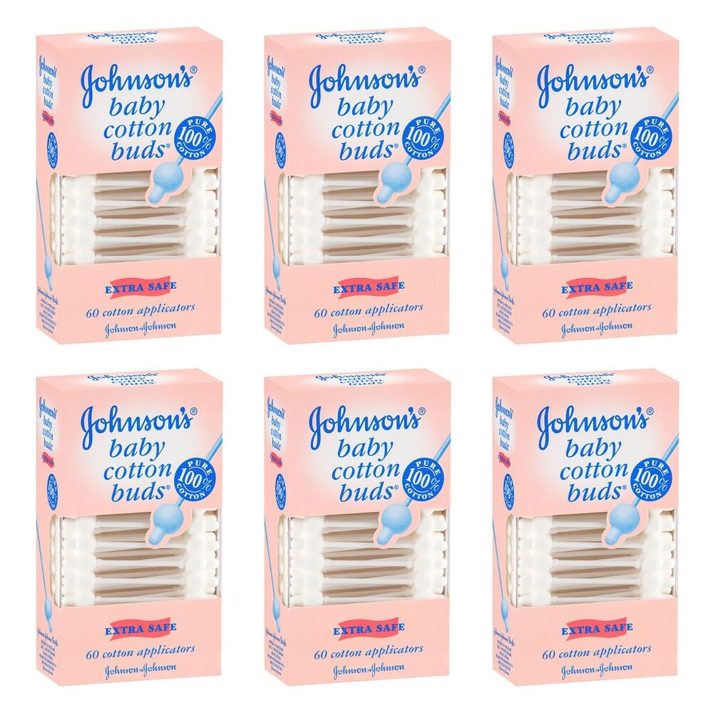 Johnson's Baby Buds 60 Pack Bundle of 6