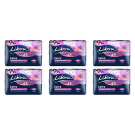 Libra Extra Goodnights Extra Long Pads with Wings 10 Pack x 6 Bundle of 6