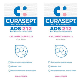 Curasept Chlorhexidine 0.12% Oral Rinse Mouthwash 200mL Pack of 2
