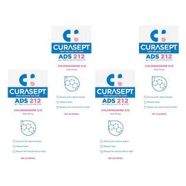 Curasept Chlorhexidine 0.12% Oral Rinse Mouthwash 200mL Pack of 4