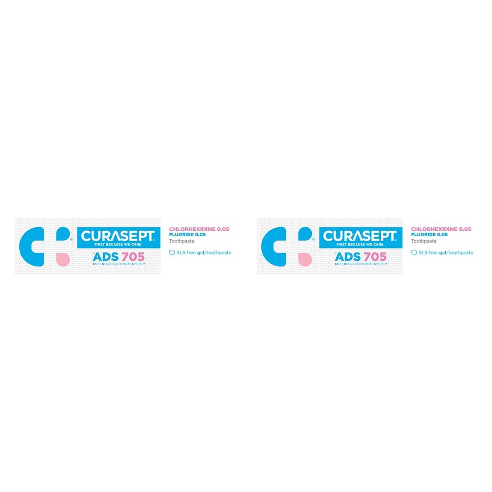 Curasept Chlorhexidine Toothpaste 0.05% 75mL Pack of 2
