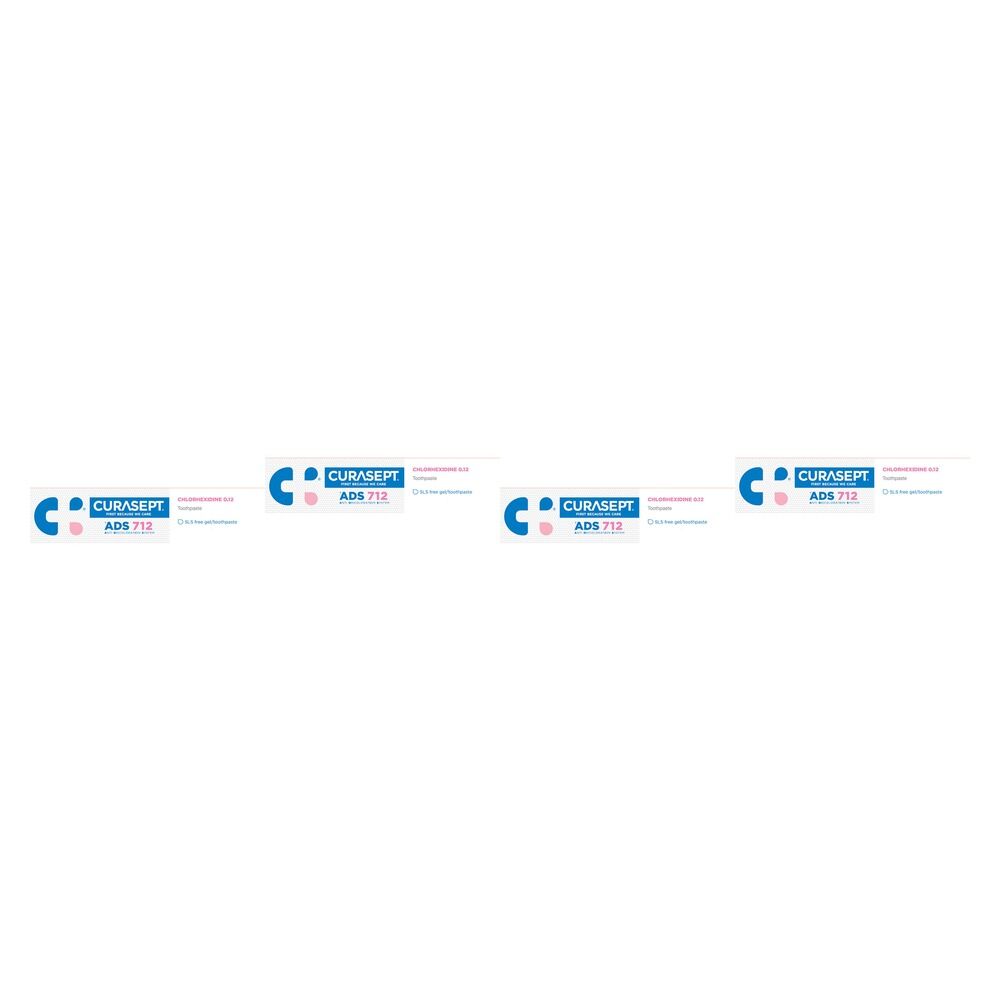 Curasept Chlorhexidine 0.12% Toothpaste 75mL Pack of 4