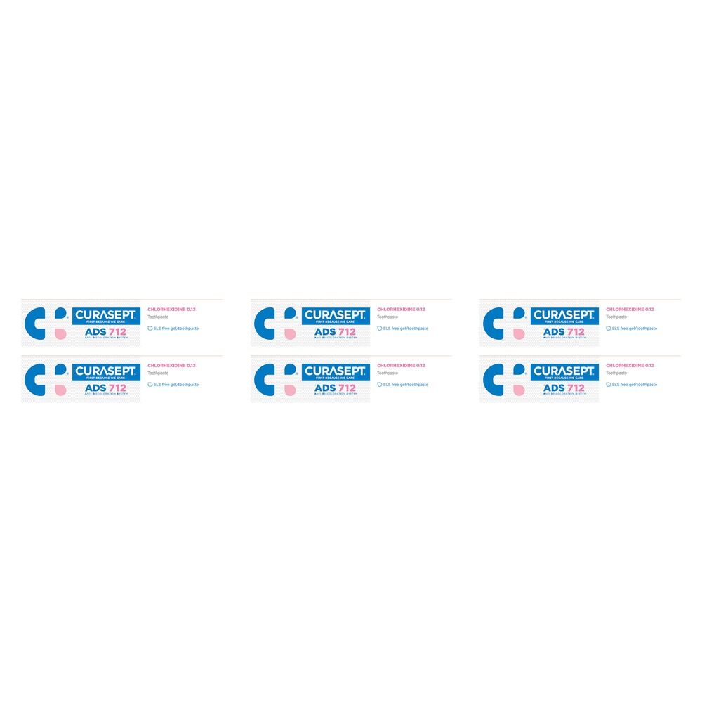 Curasept Chlorhexidine 0.12% Toothpaste 75mL Pack of 6
