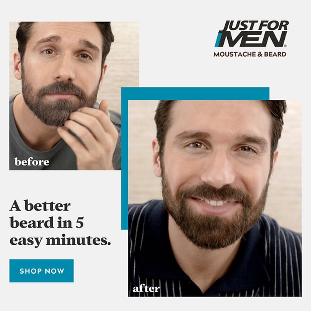 Just For Men Moustache & Beard Colour Dark Brown 40mL