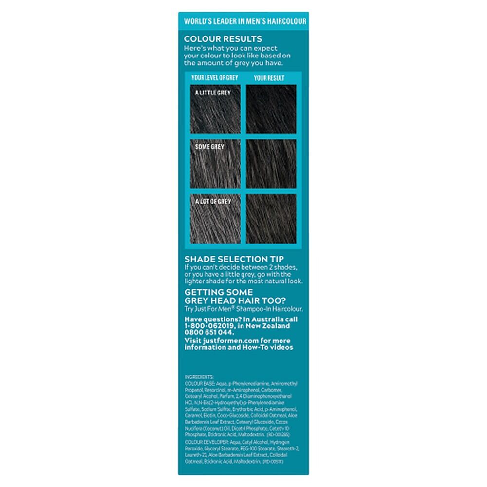 Just For Men Moustache & Beard Brush-In Colour Gel Real Black 28g