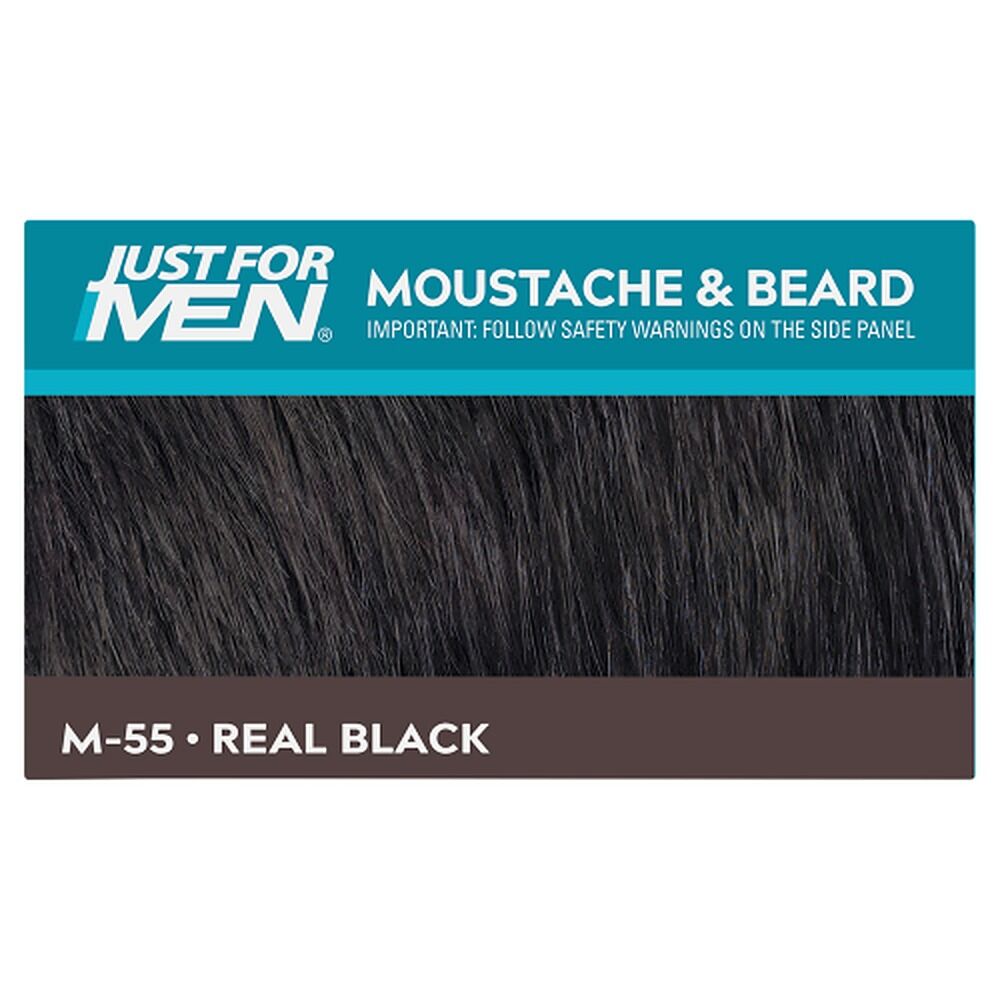 Just For Men Moustache & Beard Brush-In Colour Gel Real Black 28g