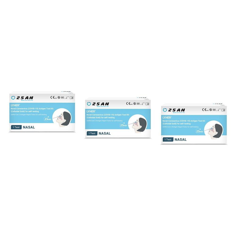 Lyher COVID-19 Rapid Antigen Self-Test Pack of 3