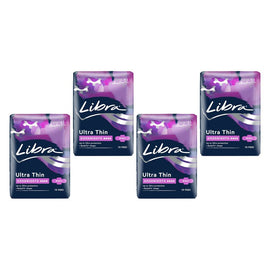 Libra Ultra Thin Goodnights Pads with Wings 10 Pack x 6 Bundle of 4