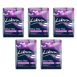 Libra Ultra Thin Goodnights Pads with Wings 10 Pack x 6 Bundle of 5