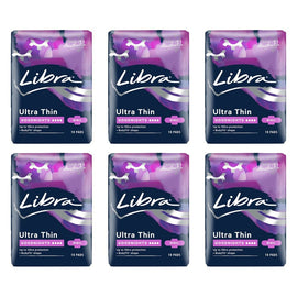 Libra Ultra Thin Goodnights Pads with Wings 10 Pack x 6 Bundle of 6