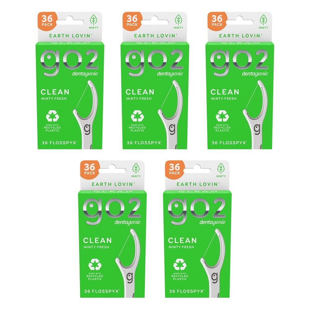 Dentagenie Clean Flosspyx Minty 36 Pack Bundle of 5