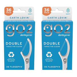 Dentagenie Double Flosspyx Minty Floss Picks 36 Pack Bundle of 2
