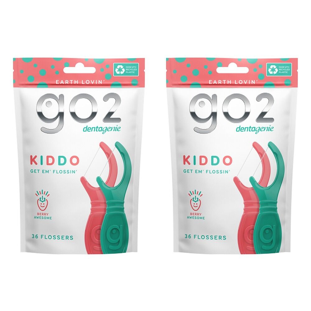 Dentagenie Kiddo Flossers Get Em' Flossin' 36 Pack Bundle of 2