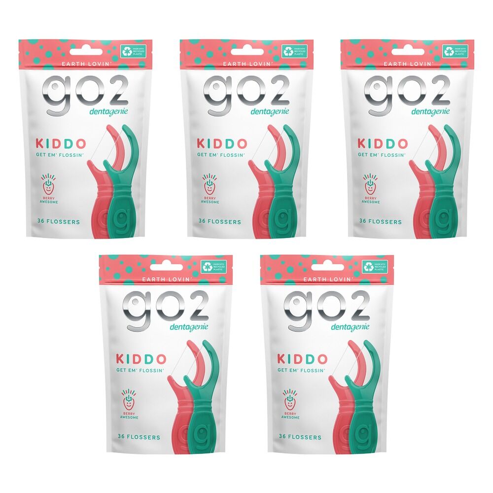 Dentagenie Kiddo Flossers Get Em' Flossin' 36 Pack Bundle of 5