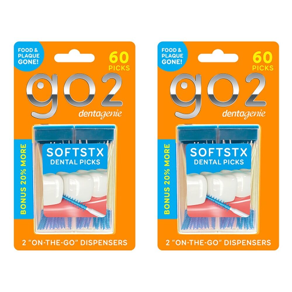 Dentagenie Softstx Interdental Picks Minty 50 Pack Bundle of 2