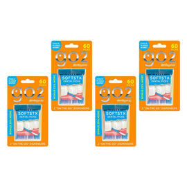Dentagenie Softstx Interdental Picks Minty 50 Pack Bundle of 4