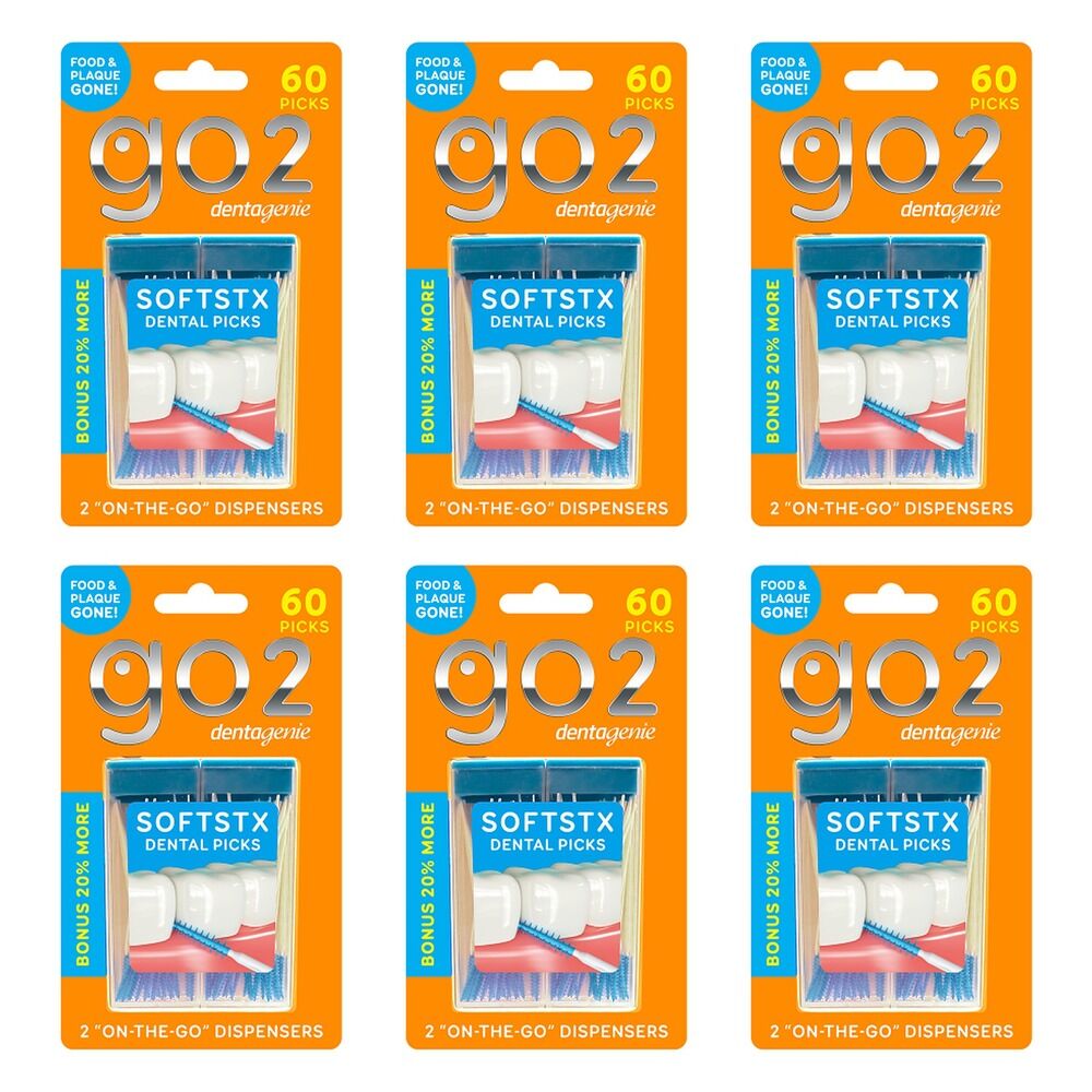 Dentagenie Softstx Interdental Picks Minty 50 Pack Bundle of 6