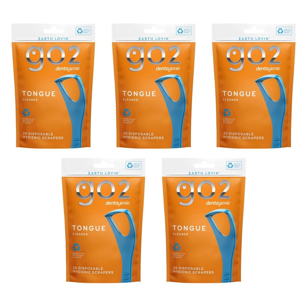 Dentagenie GO2 Tongue Cleaner 20 Pack Bundle of 5